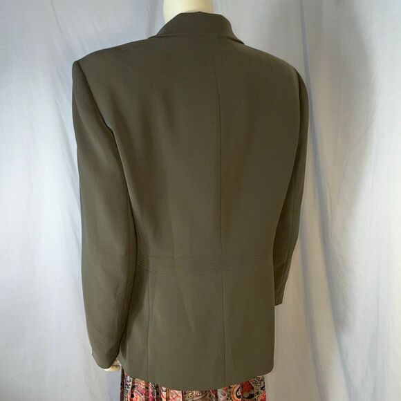 Vintage 90’s Collections for Le Suit Women’s Blazer Jacket Size 14 Taupe Olive O - Picture 6 of 12